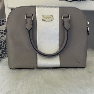 Gray and Silver Michael Kors Bag